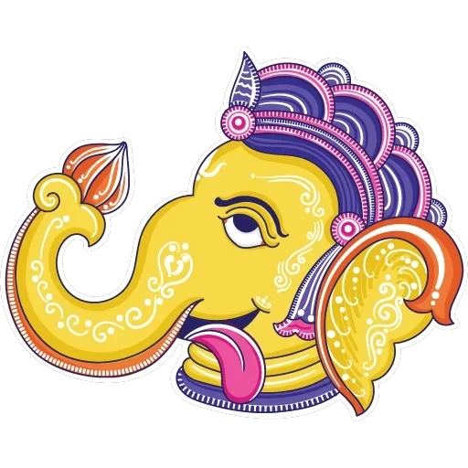 Funky Pattachitra Ganesha — 1