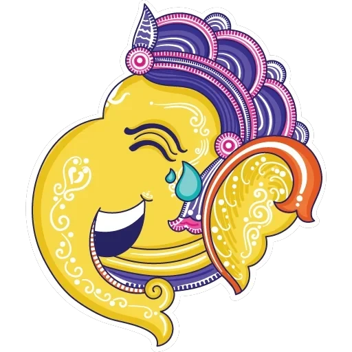 Funky Pattachitra Ganesha — 2