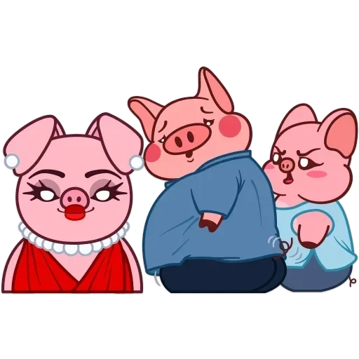 Все стикеры в "Pig Valera" — 44